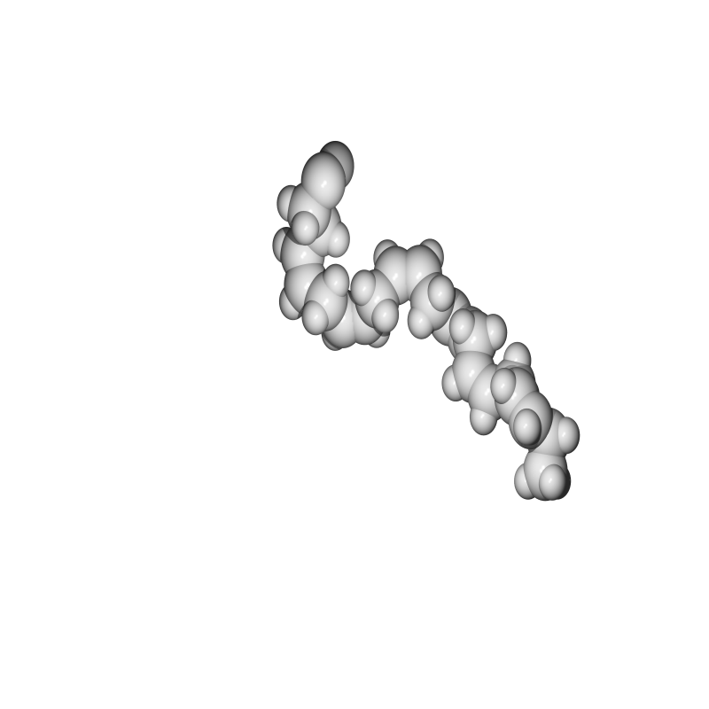 DHA conformations sampled from lipid bilayer simulation, Feller et al, JACS (2002).